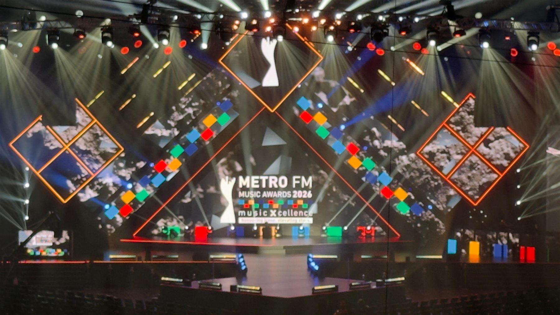 Metro FM Music Awards 2026 — arena seating and stage configuration